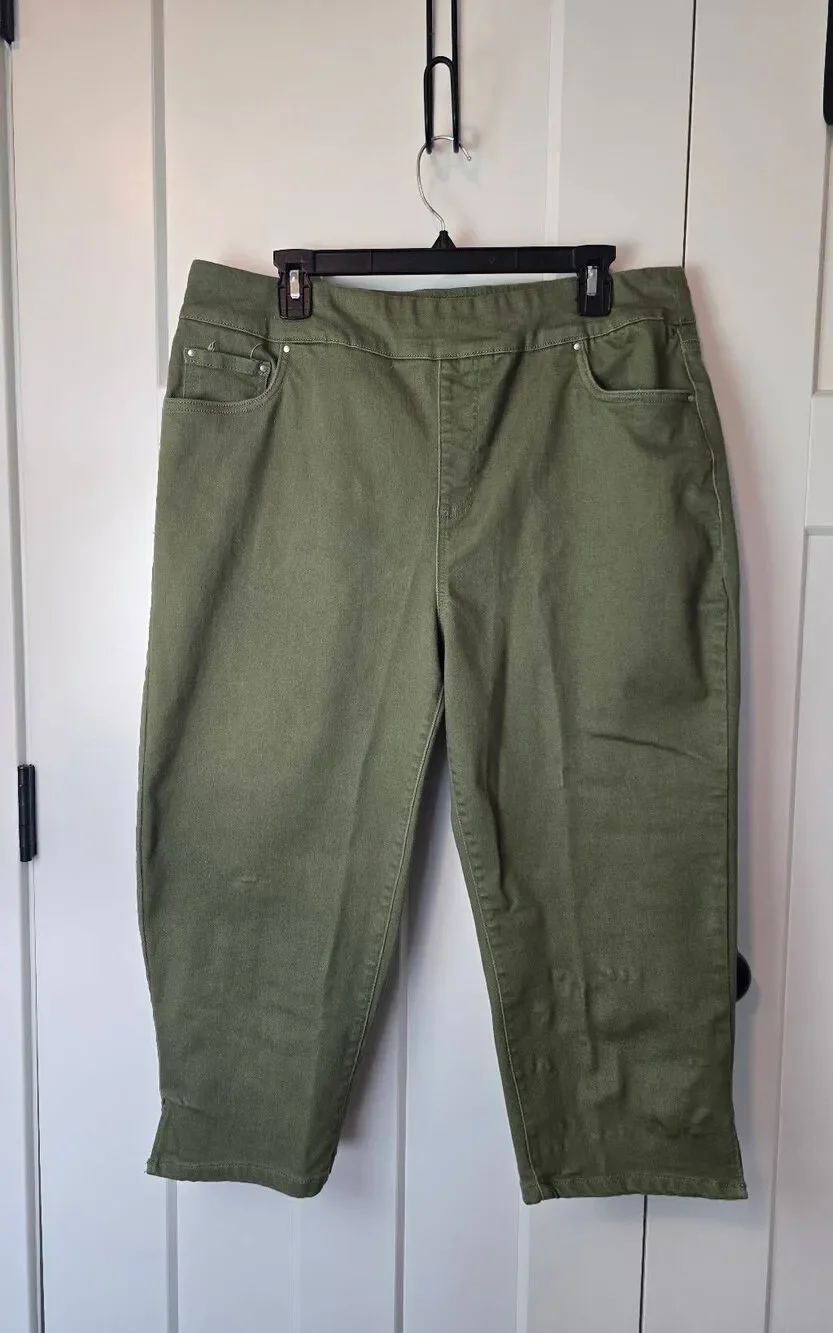 Blair Capris Olive Green Sz 18P